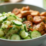 "Quick and flavorful cucumber salad with Asian flavors."